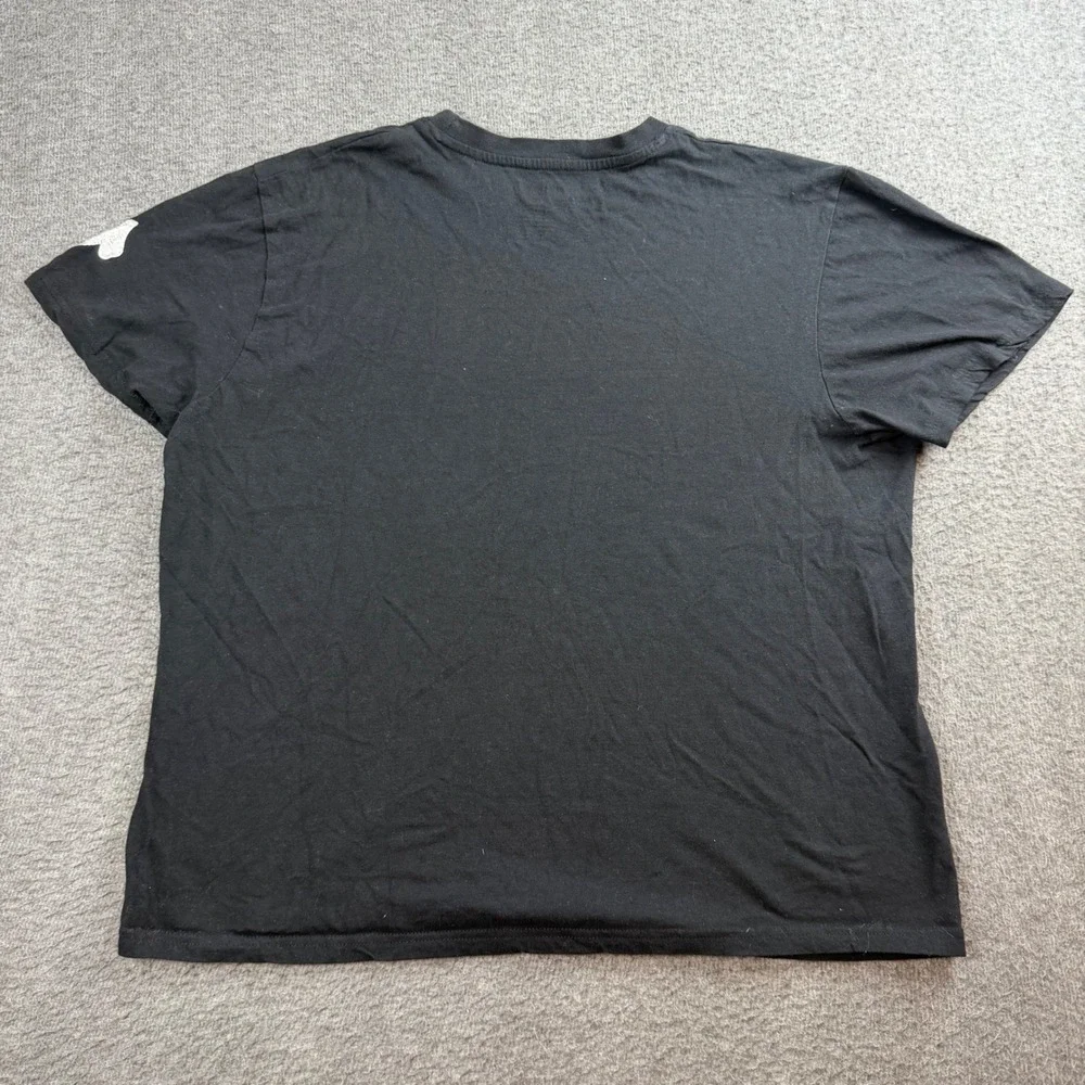 True Religion T-Shirt Men's Large Black Silver Horseshoe Logo Short Sleeve Tee